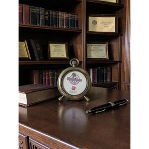 Vintage Stopwatch Photo Frame – Ornate Gold Metal Freestanding Display